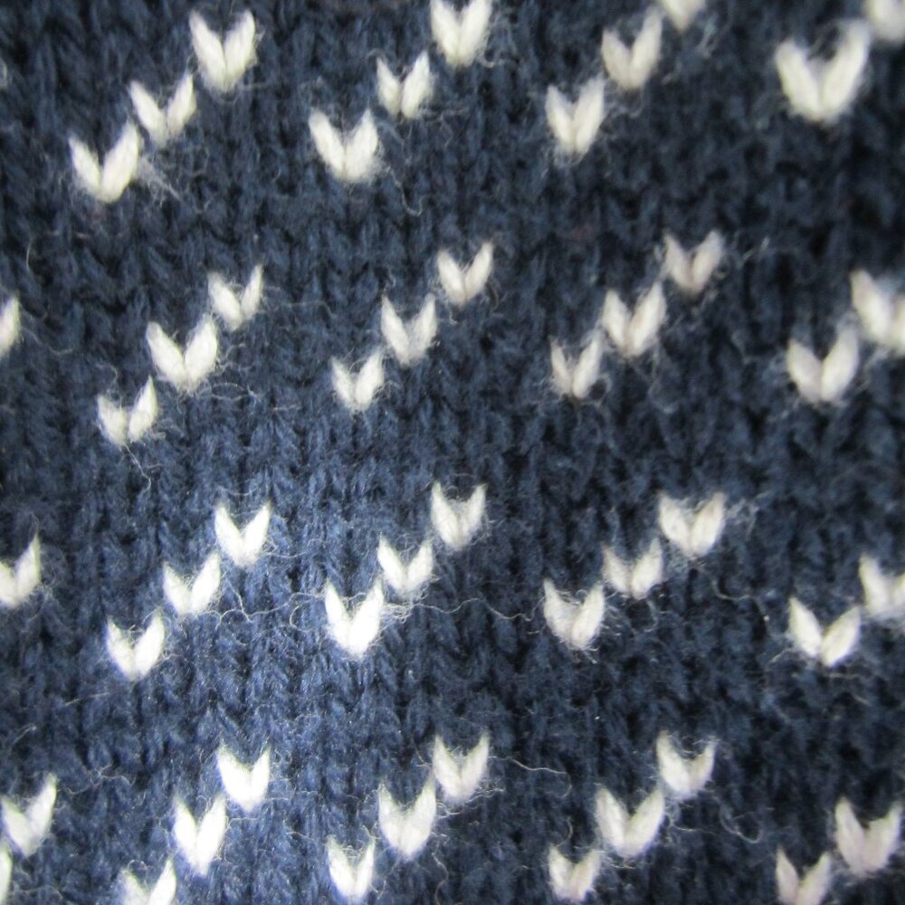 Castaway Nantucket Island Men L Navy Blue  Birdseye Sweater 1/4 Zip Pullover - Picture 4 of 8
